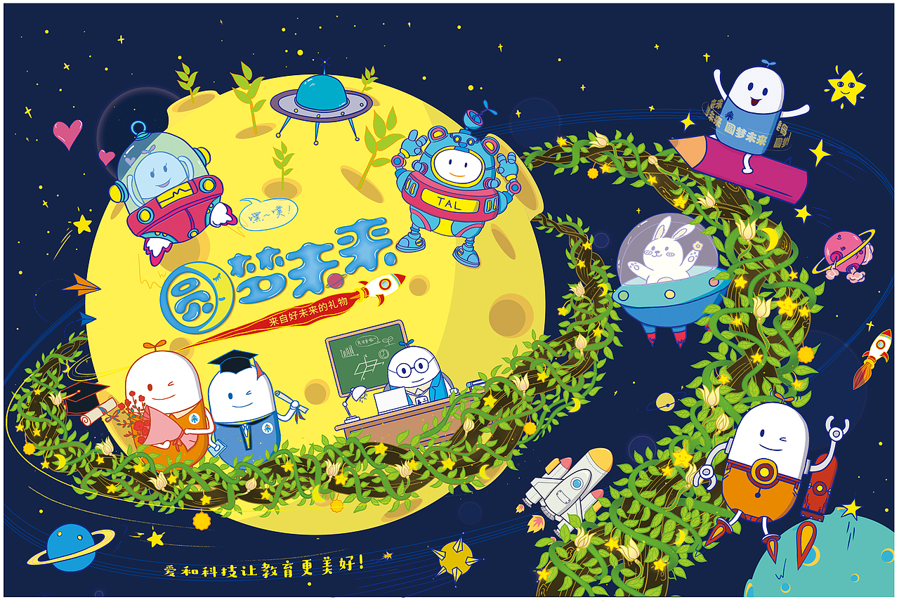 中秋礼盒——好未来,圆梦未来!(图ZMjU3Mjk2NTA0) - 商业插画 - 站酷设计师cocobaby_x原创素材 - 站酷ZCOOL