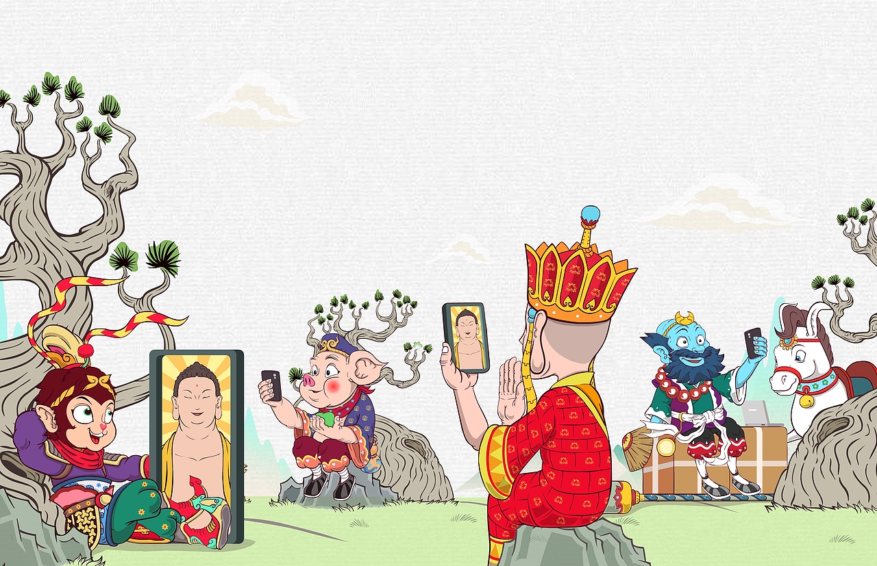 给平安银行画的台历插画（图ZMjY3NDY5OTg0） - 中/长篇漫画 - 站酷设计师向成君原创素材 - 站酷ZCOOL