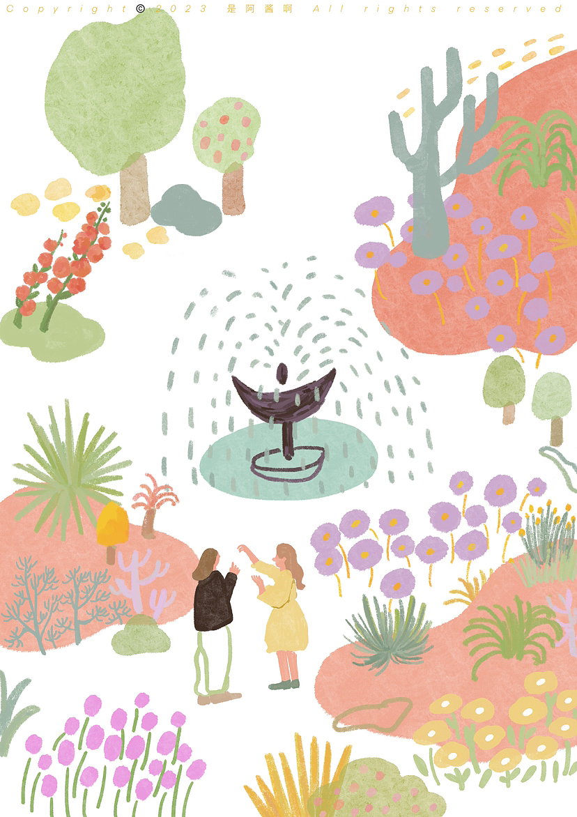 带着画笔逛公园