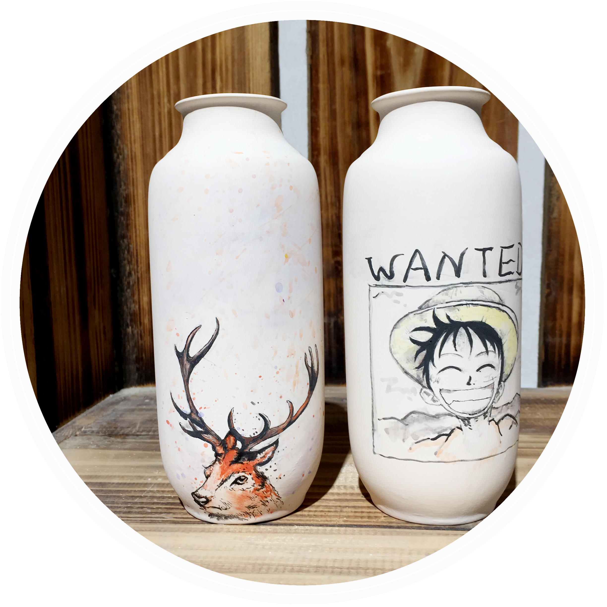 陶家坊花瓶素胚彩绘