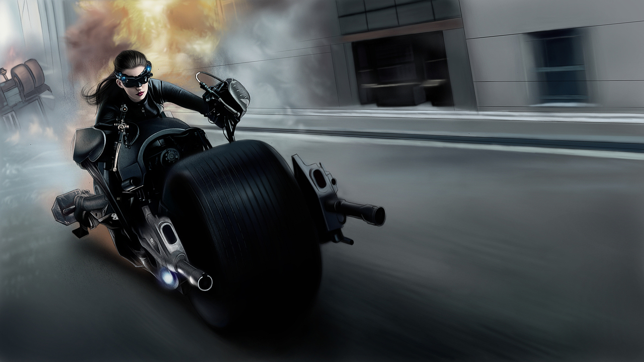 中心细致绘制
<br>使用绘制线稿的尖角笔刷<br><br>绘制人物的纹理细节<br><br>勾出眼镜的高光、灯光、发丝以及脸部的细微轮廓<br><br>其次绘制蝙蝠车部分的纹理,方法同上