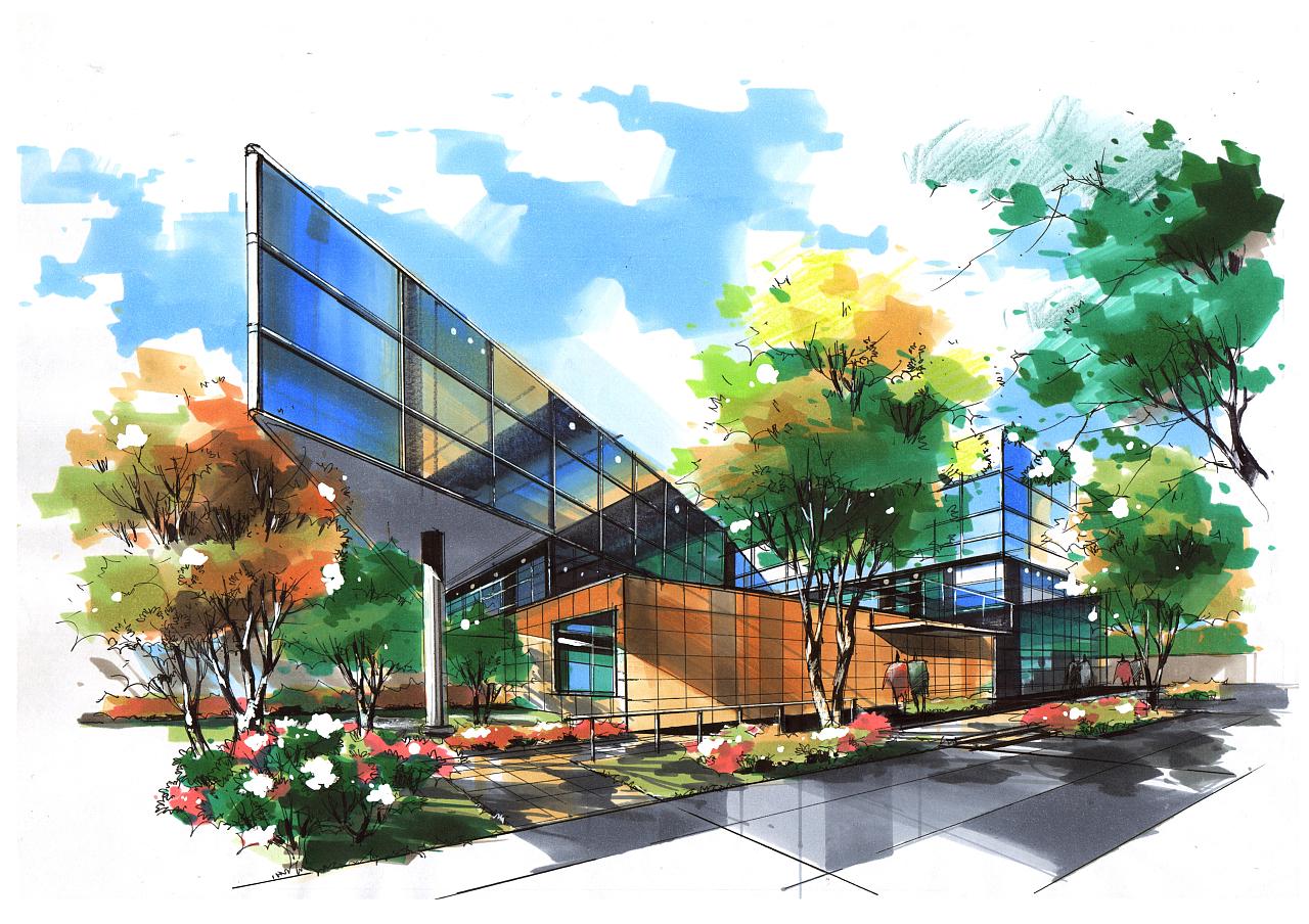 建筑别墅手绘设计|其他|其他|原来大象不会飞 - 原创作品 - 站酷