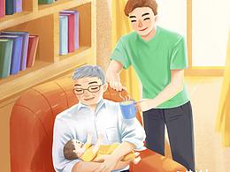 節(jié)日插畫 - 五一與父親節(jié)進(jìn)步對(duì)比