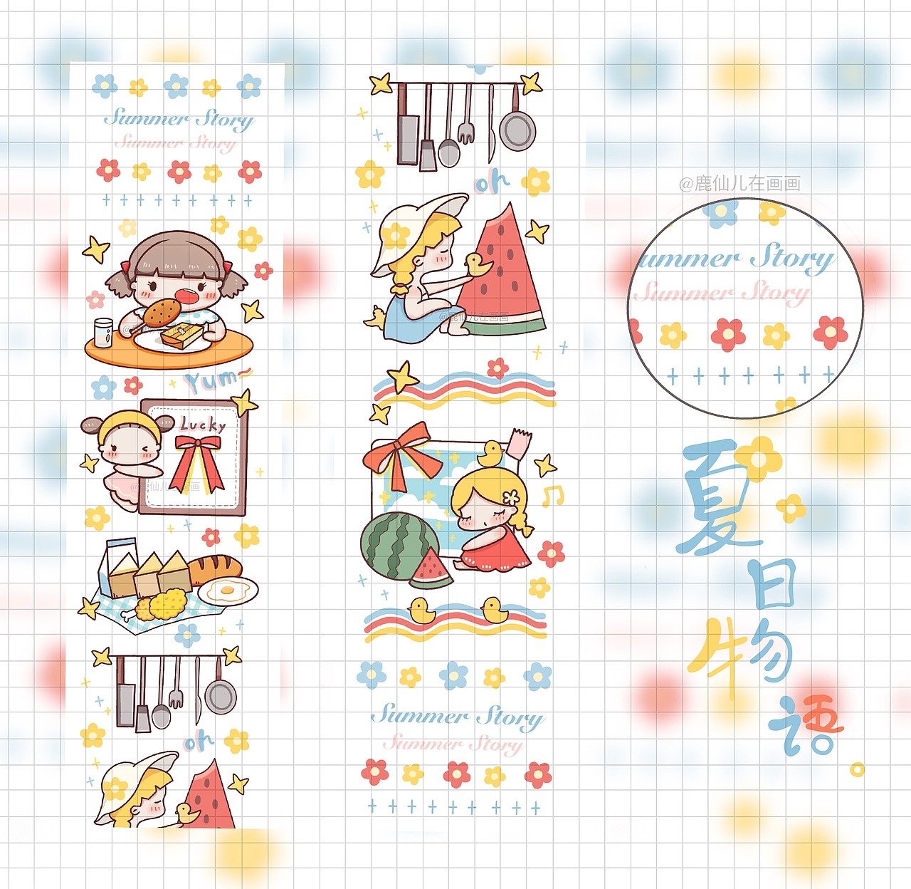 出此胶带稿（图ZMTk0OTE5MDM2） - 商业插画 - 站酷设计师画一坨板板兔原创素材 - 站酷ZCOOL