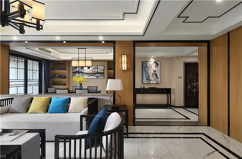 南舍空间新作《白描》——恒辉假日广场新中式实景（图ZOTg2MTgwNTY=） - 家装设计 - 站酷设计师吴艳丽原创素材 - 站酷ZCOOL
