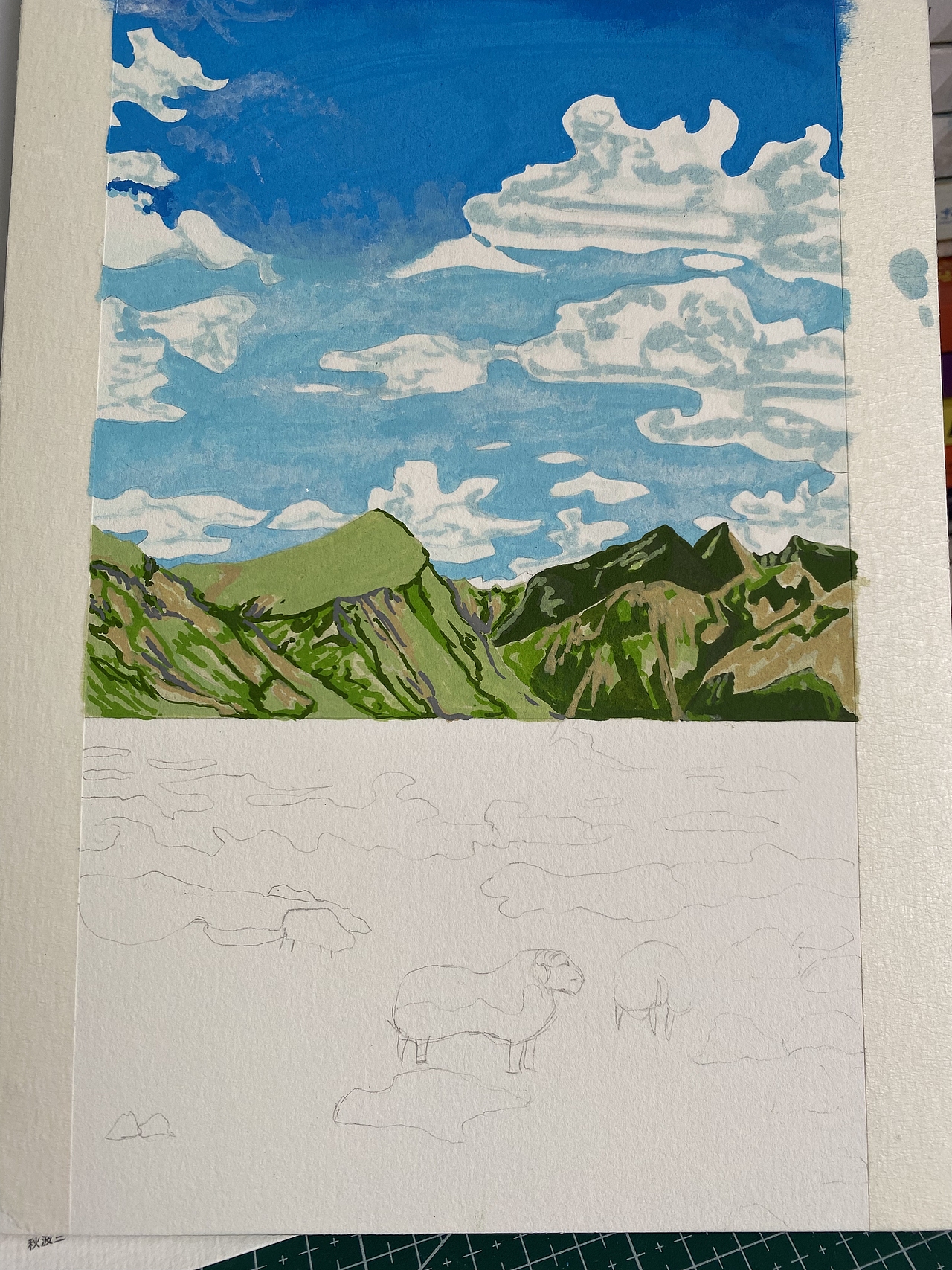 一起夏天（图ZMzY5NTM0OTM2） - 绘画 - 站酷设计师桧画想想mia原创素材 - 站酷ZCOOL