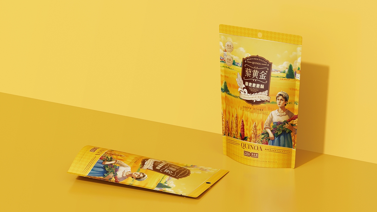 必燃创意×藜黄金 藜麦脆脆酥包装设计