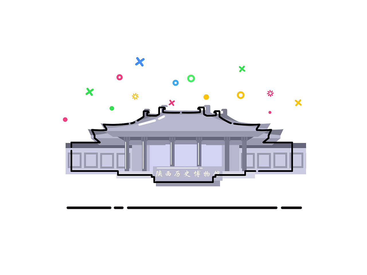 MBE风格西安建筑（图ZNjgzMTM3MzY=） - 图案 - 站酷设计师JUMP_J原创素材 - 站酷ZCOOL