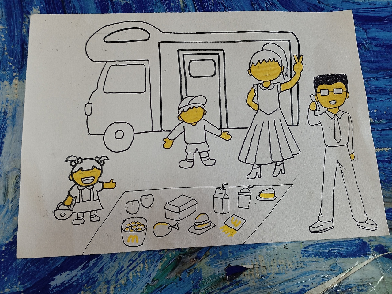 星光校园上色过程