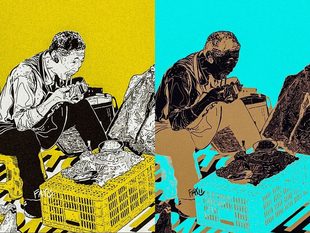 [原创插画] ELECTRONIC TEARS - Eating（图ZMzQ5MTEzMzcy） - 艺术插画 - 站酷设计师FAY橙原创素材 - 站酷ZCOOL