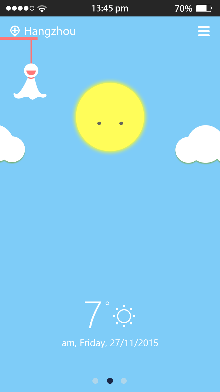 天气界面（图ZMzg1NDg0MDA=） - APP界面 - 站酷设计师何小琛原创素材 - 站酷ZCOOL