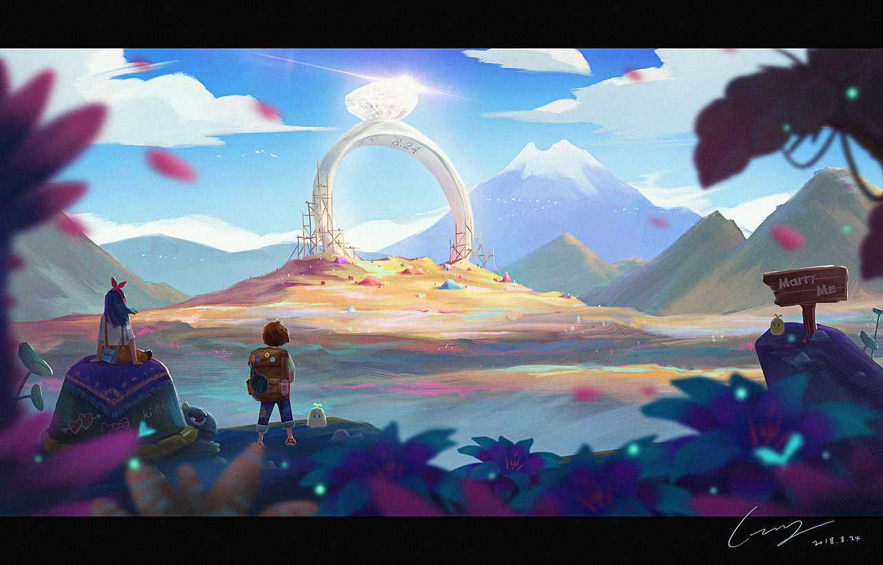 Marry Me（图ZMTM3Mzg1MTI4） - 艺术插画 - 站酷设计师L_Z_Y原创素材 - 站酷ZCOOL