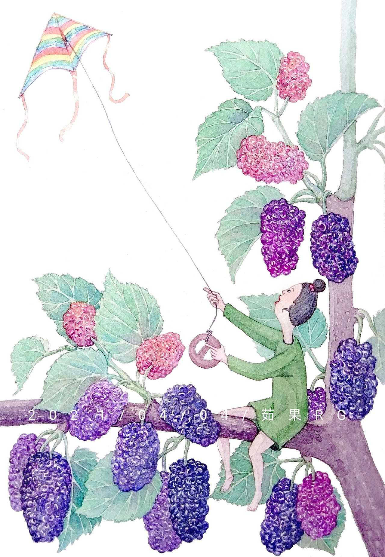 原创插画——小人儿与水果系列「三」（图ZMjU2MTczODcy） - 儿童插画 - 站酷设计师茹果RG原创素材 - 站酷ZCOOL