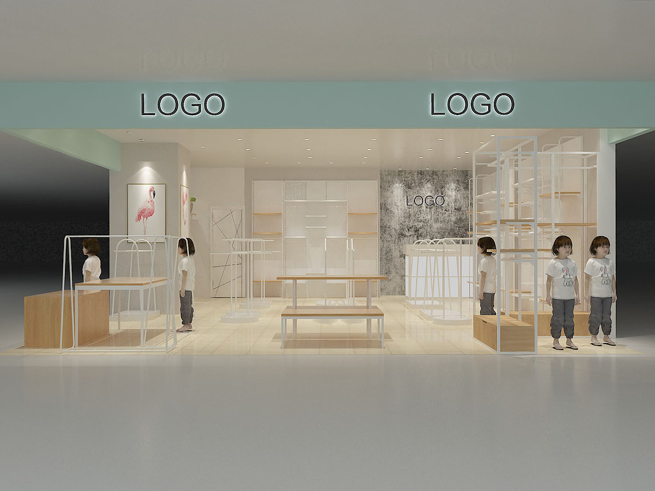 服装店货架,服装店道具、服装店装修图,新款货架