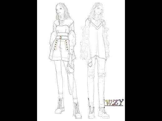 服装效果图线稿