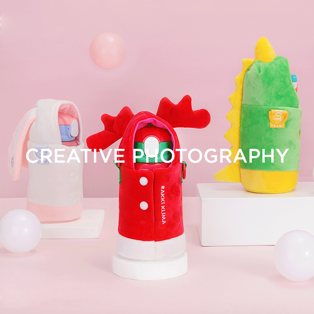 创意摄影 | RAKKI KUMA保温杯 × 红桃创意