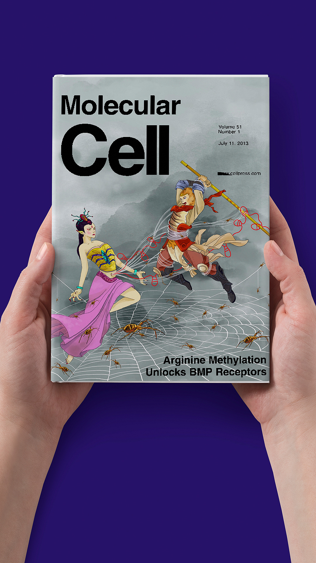 为浙江大学绘制美国生物医学核心期刊cell reports封面