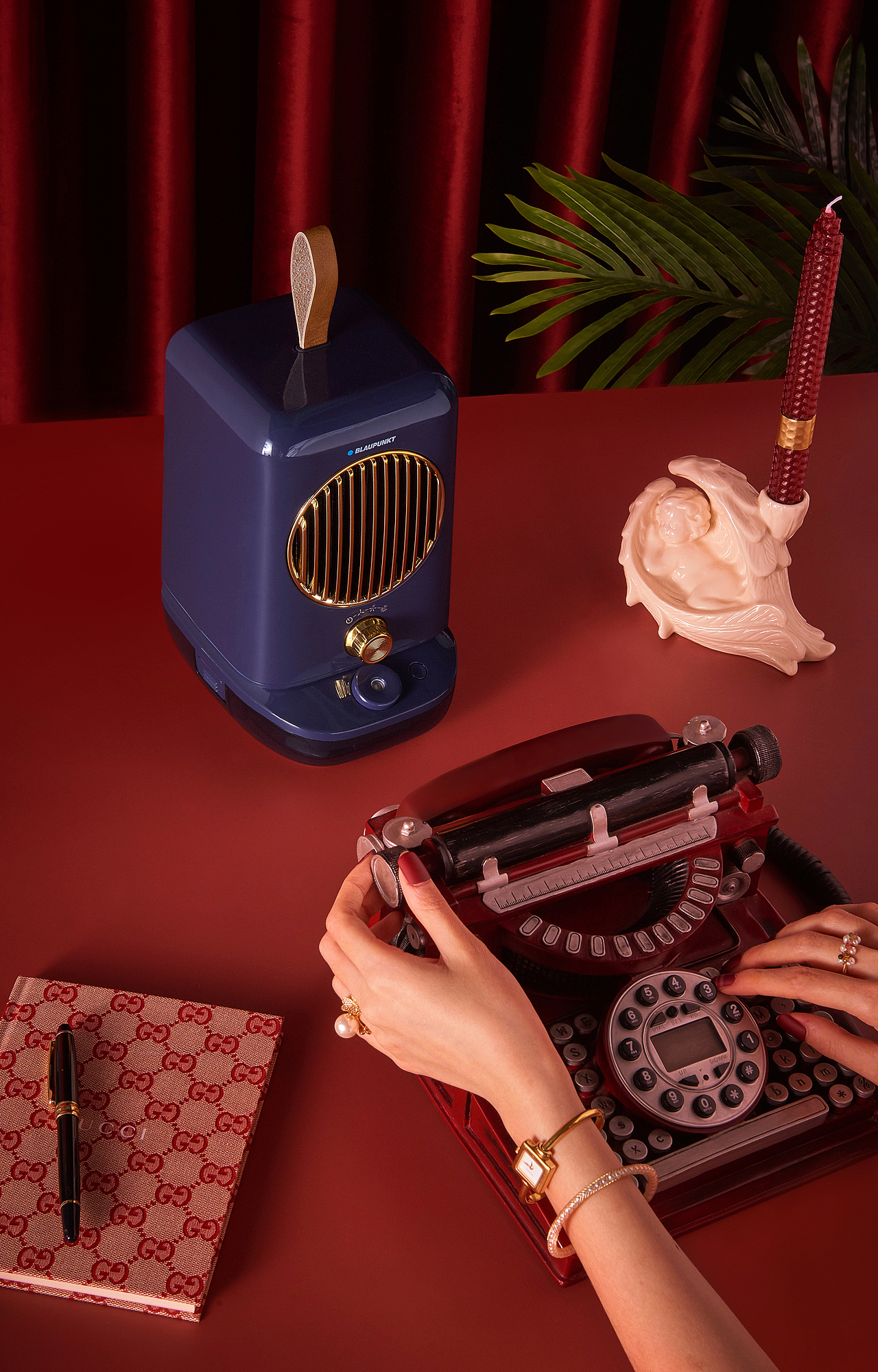 蓝宝桌面取暖器拍摄