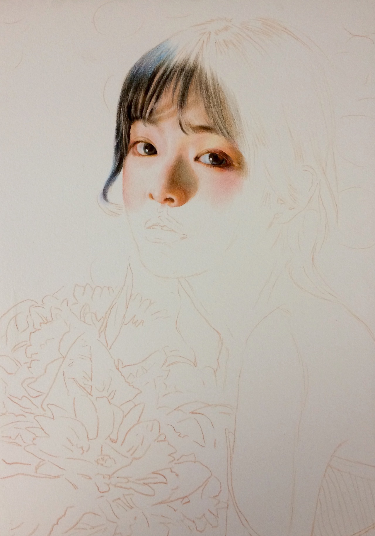 《向日葵少女》（图ZOTE4NDg1Njg=） - 绘画 - 站酷设计师氷糖葫芦原创素材 - 站酷ZCOOL