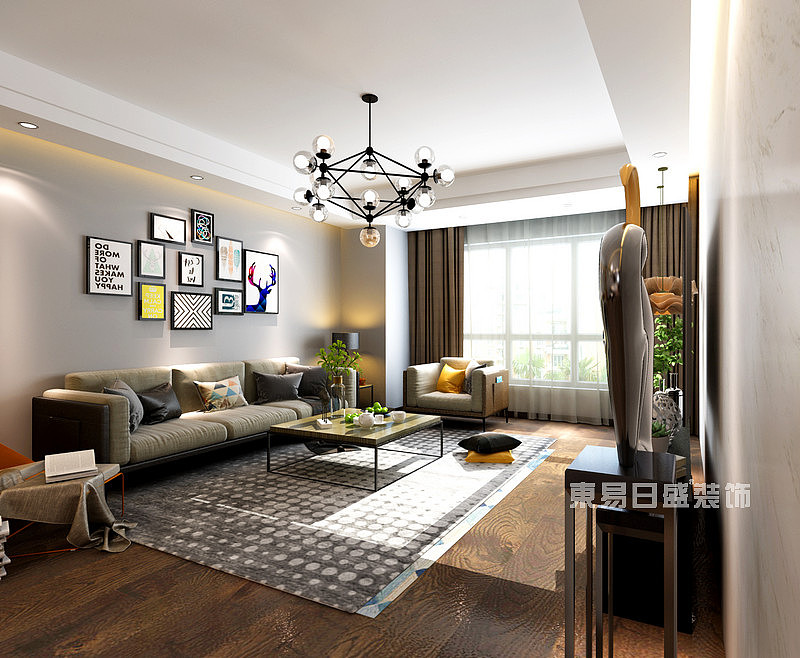 大连三室二厅装修-中海天赋山143㎡北欧（图ZMTE5NjYxODg0） - 家装设计 - 站酷设计师大连东易日盛装饰原创素材 - 站酷ZCOOL