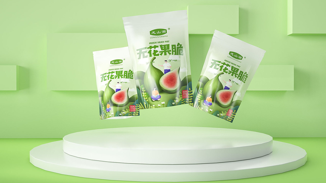 龙山湖水果冻干包装设计 | 产品包装设计_森度品牌-站酷zcool