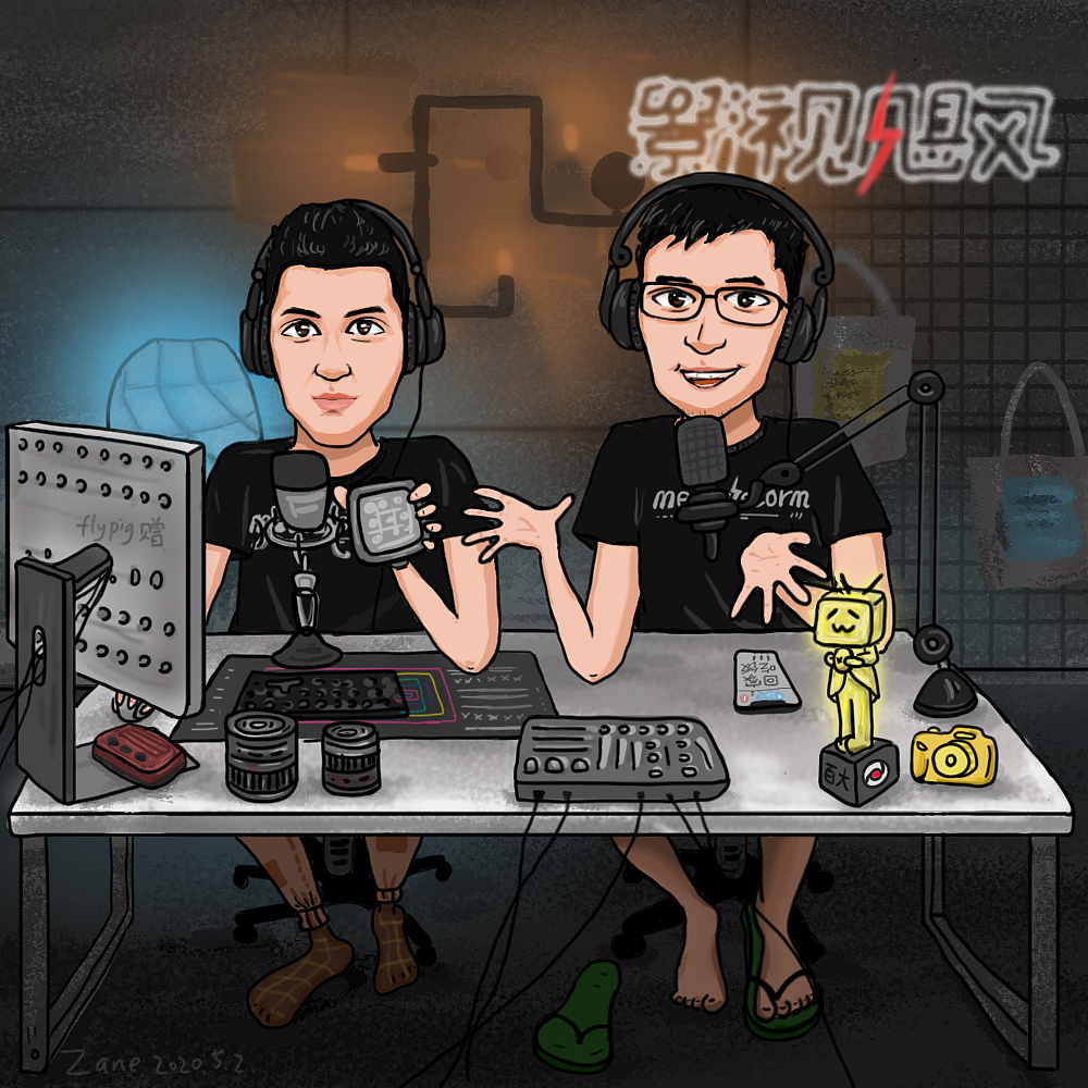 【板绘过程】画影视飓风高能直播间!插画教程分享