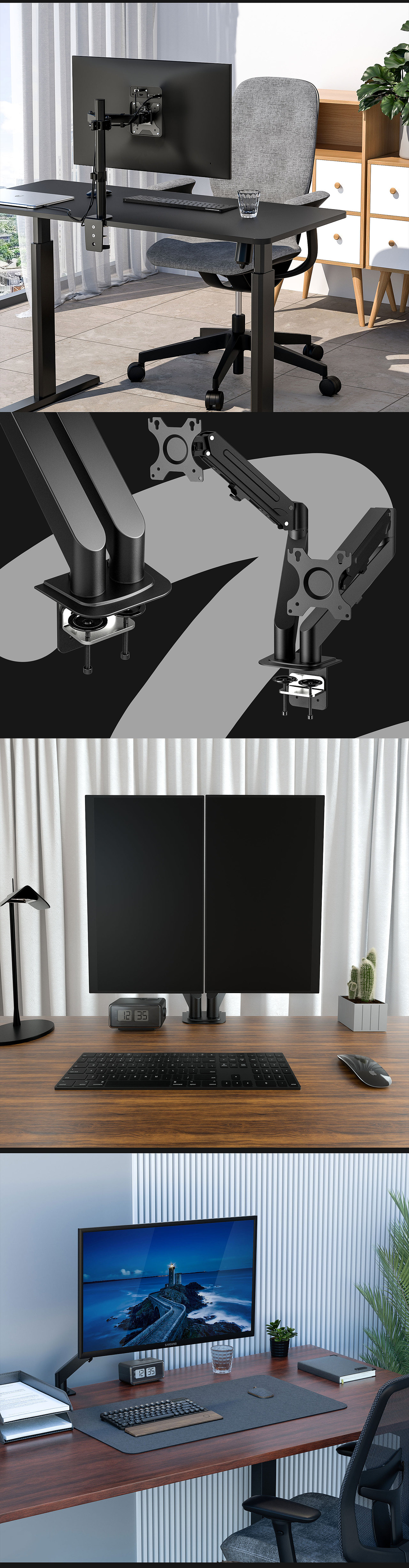 近期渲染作品 ；) 显示器支架篇（图ZMjQ3MjUzNjE2） - 电子产品 - 站酷设计师青梅煮马ZL原创素材 - 站酷ZCOOL