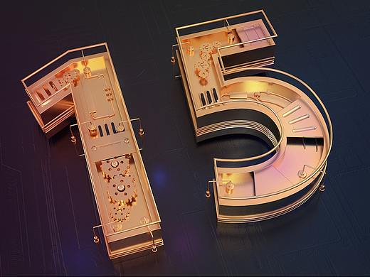 C4D机械金属数字