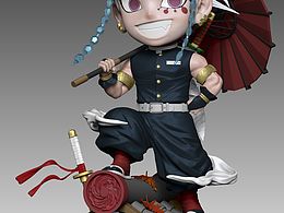 SD鬼灭音柱小场景雕像