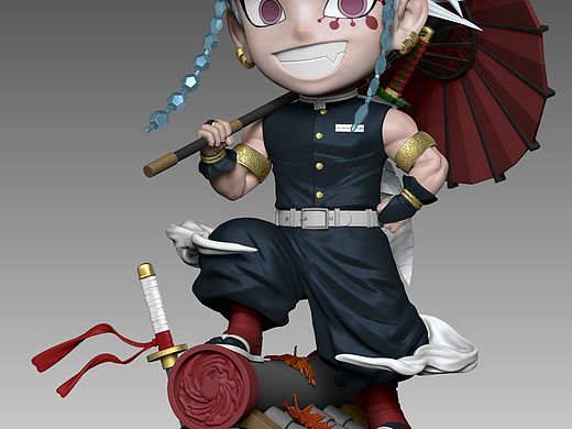 SD鬼灭音柱小场景雕像