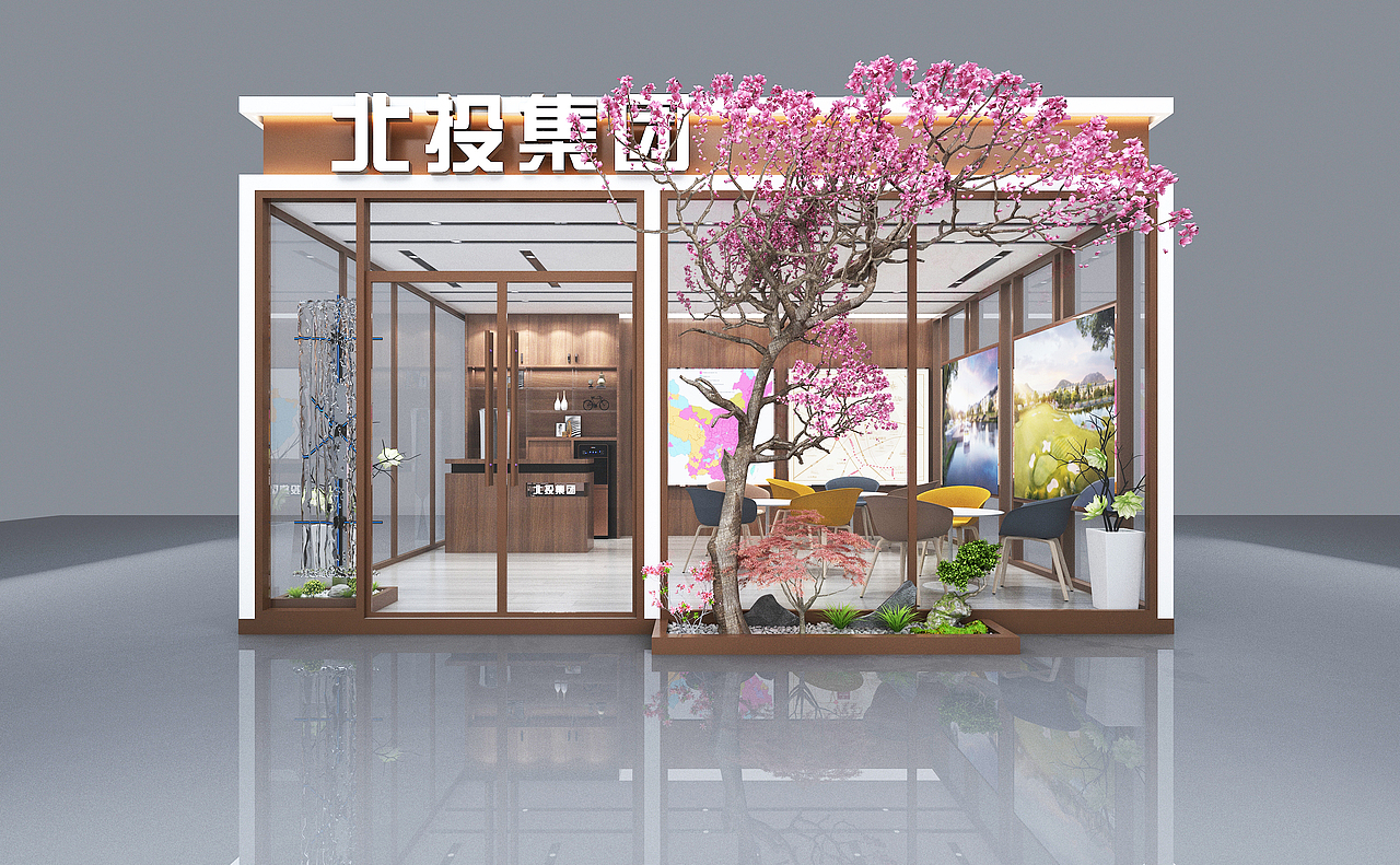 某地产外展点城市展厅临时售楼部