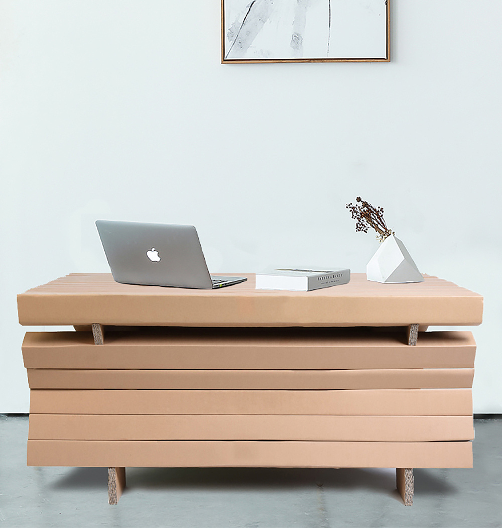 创意瓦楞纸家具大班桌 | 环保纸质会议桌书桌电脑桌