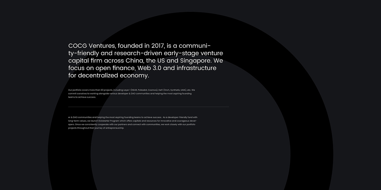 COCG海外战略投资独立站官网视觉