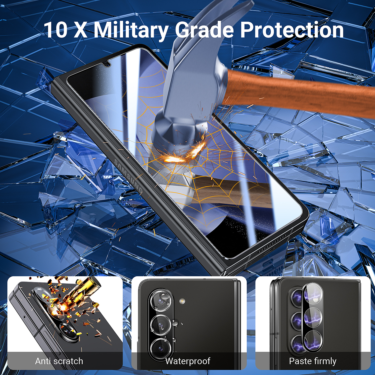 亚马逊套图 Galaxy Z Fold5内屏+外屏+镜头保护膜2+2+2