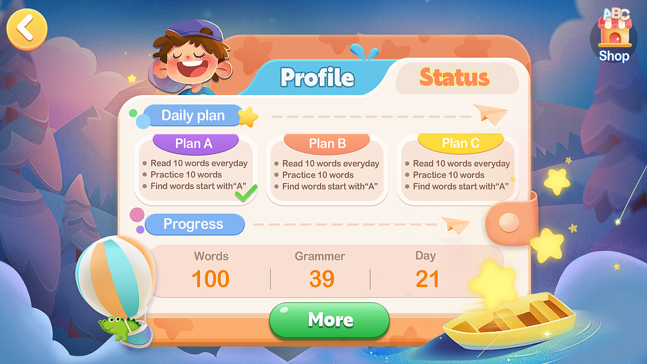 儿童英语教育APP界面