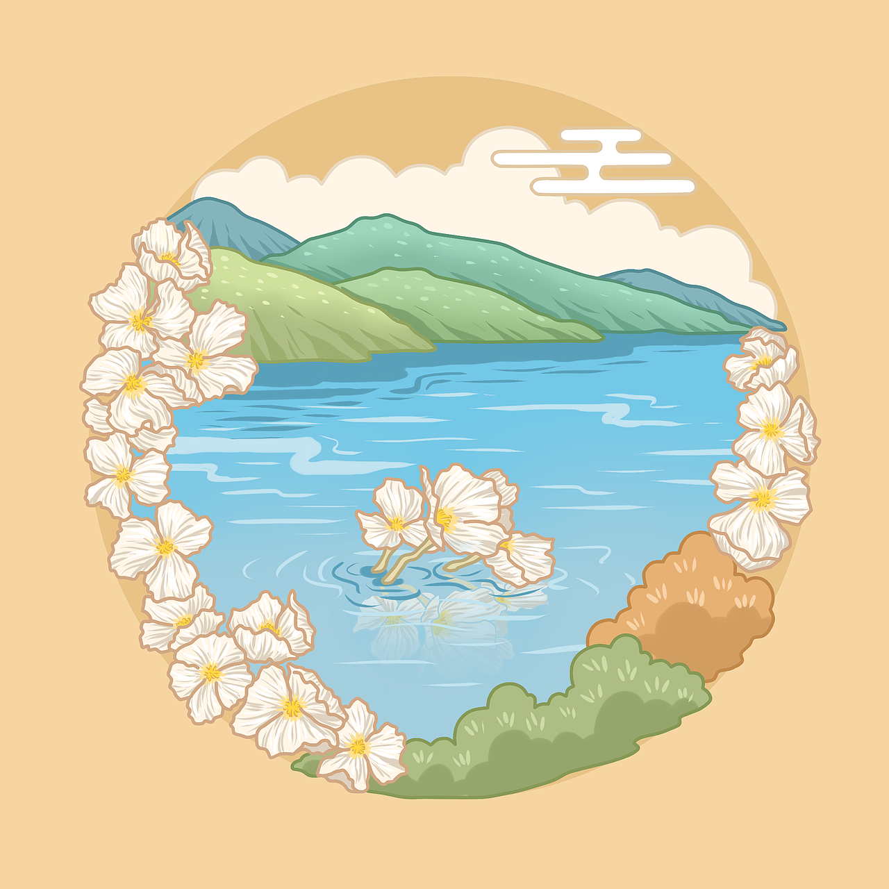 《风花雪月》包装插画（图ZMzcwMTY2MzI4） - 商业插画 - 站酷设计师靑玉案原创素材 - 站酷ZCOOL