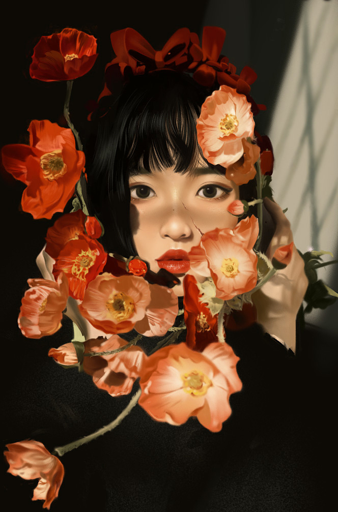 与花有关（图ZMjM0NTU2ODI4） - 商业插画 - 站酷设计师zZ艺凝原创素材 - 站酷ZCOOL