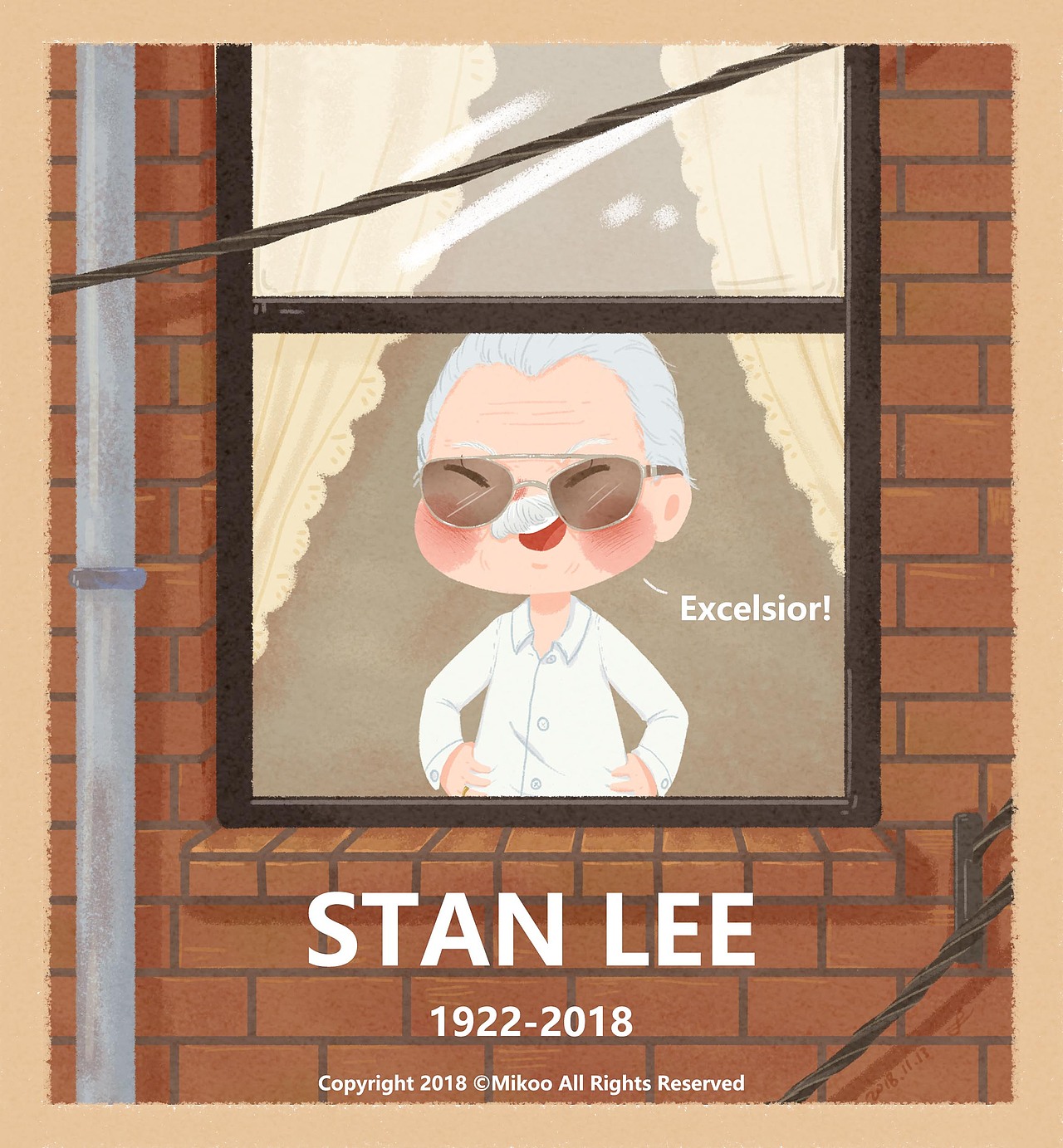R.I.P Stan Lee（圖ZMTM0OTgyNDA4） - 藝術插畫 - 站酷設計師M1koo33原創(chuàng)素材 - 站酷ZCOOL
