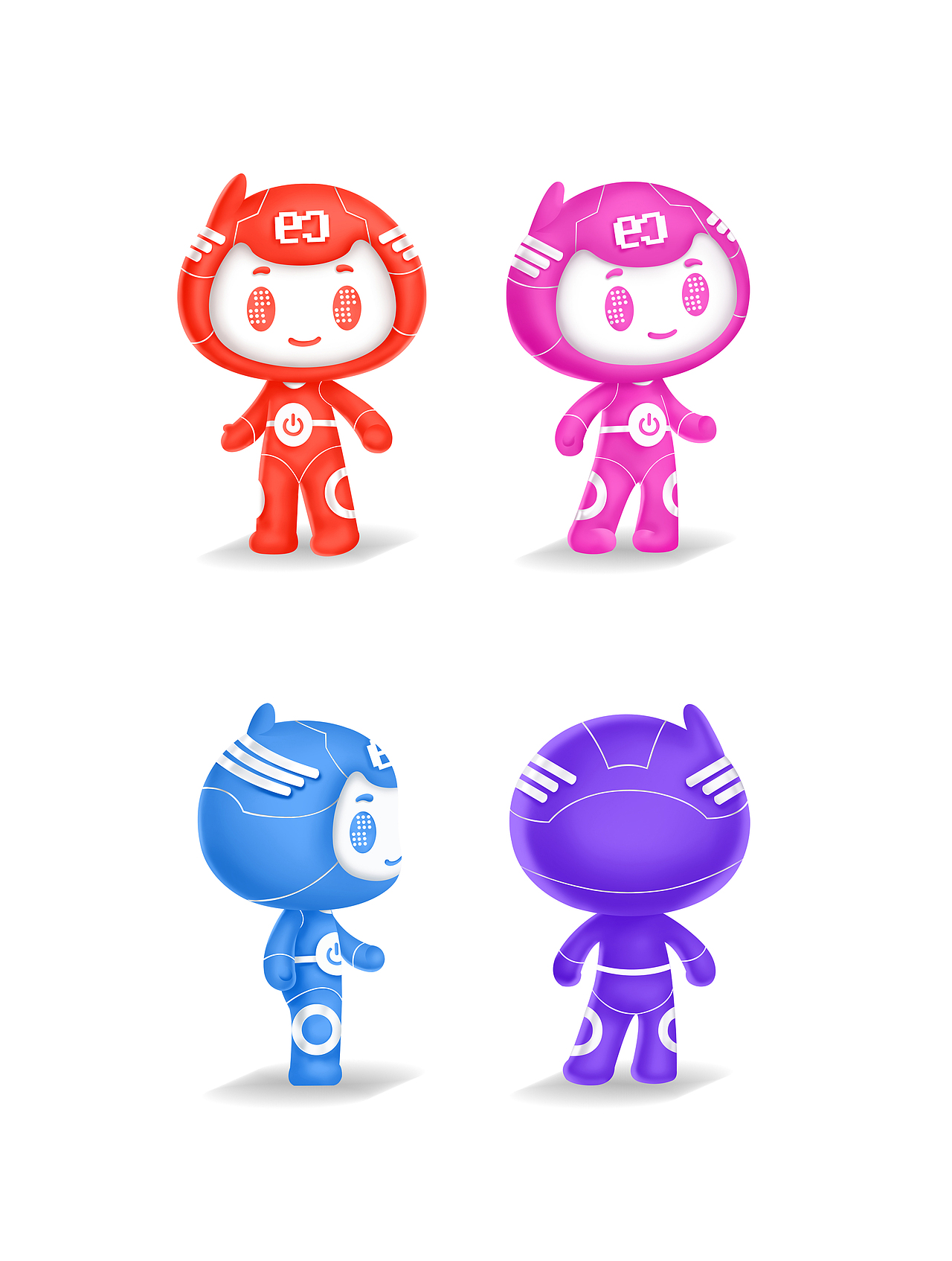 科技感银行卡通吉祥物设计