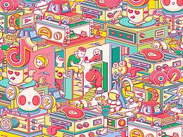 创意插画 年轻