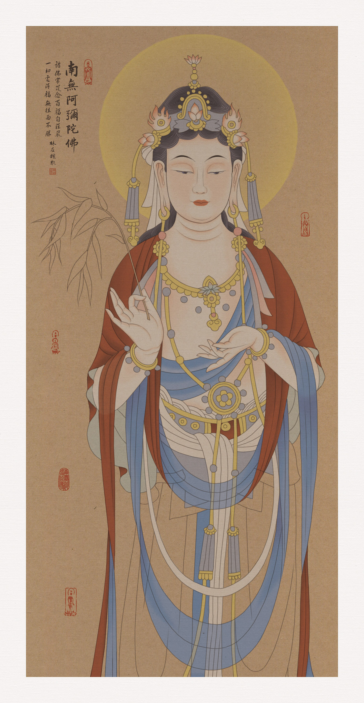 《南无阿弥陀佛》工笔画。（图ZMjU1NjE3MjI0） - 绘画 - 站酷设计师创e派原创素材 - 站酷ZCOOL