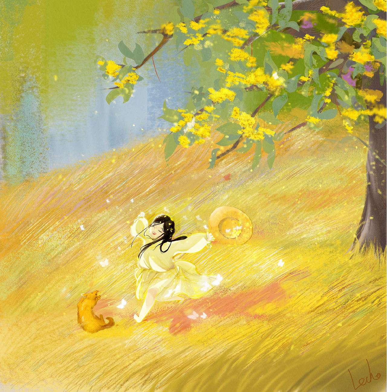 金桂（图ZMjI2NDIzNDAw） - 艺术插画 - 站酷设计师给我加个荷包蛋原创素材 - 站酷ZCOOL