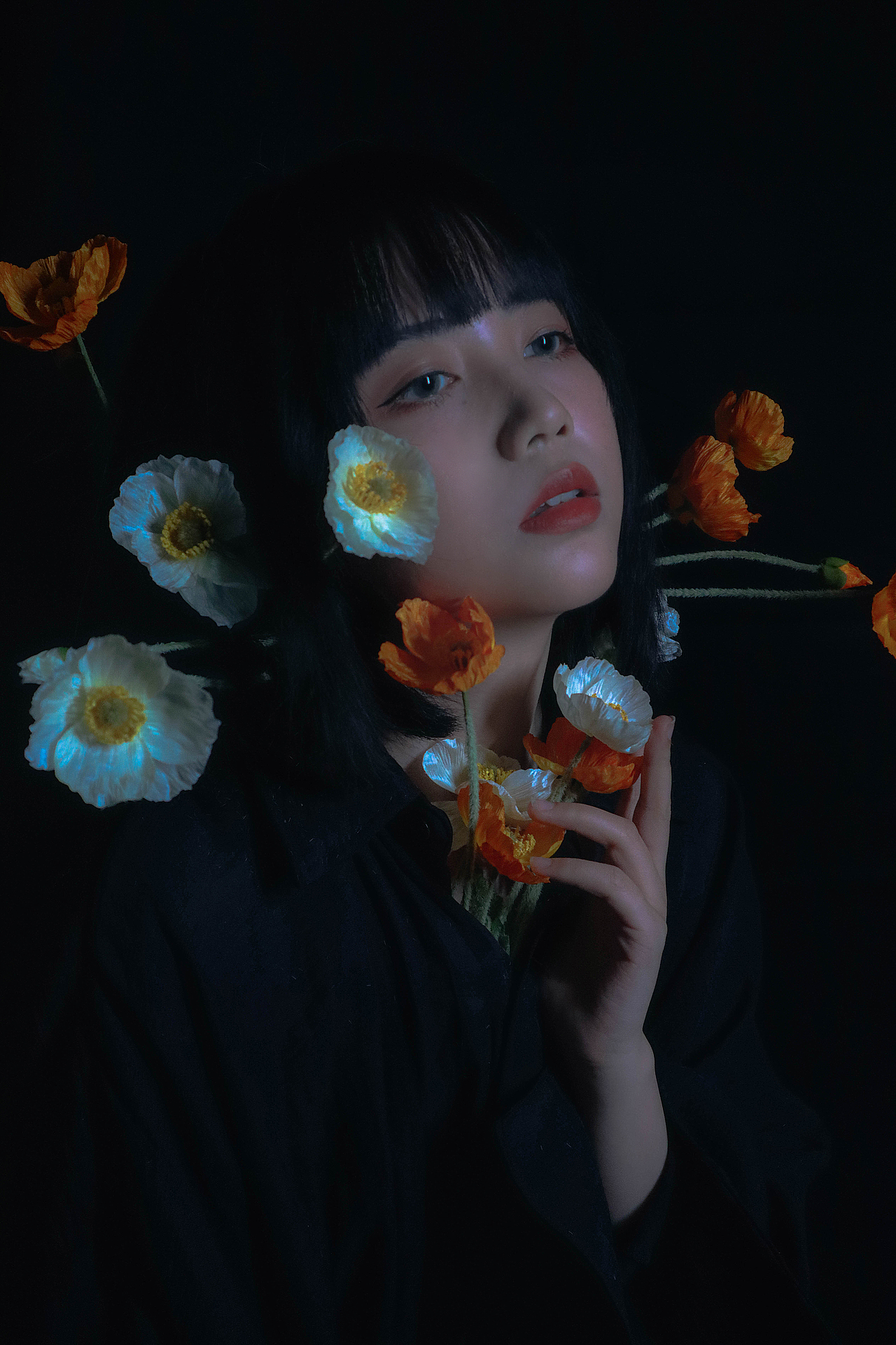 自拍人像-送你一朵小橙花（图ZMjUyMTQ1ODg4） - 人像摄影 - 站酷设计师夏地球原创素材 - 站酷ZCOOL