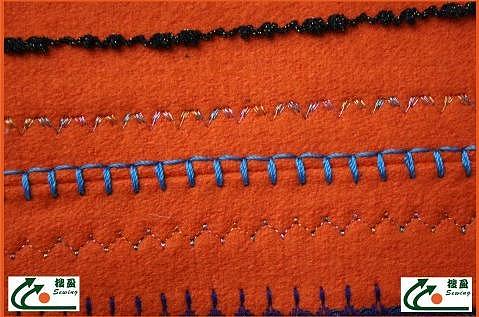 服装特种工艺样布图刺绣设计参考特种缝纫机针车效果图