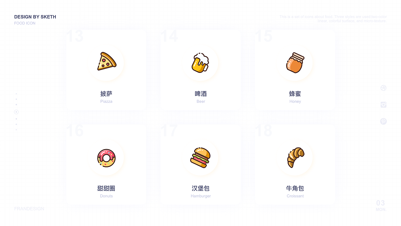 「Icon Design」36个食物图标设计与动效包装（图ZMjE4OTQ1OTI4） - 图标 - 站酷设计师ItsFrank原创素材 - 站酷ZCOOL