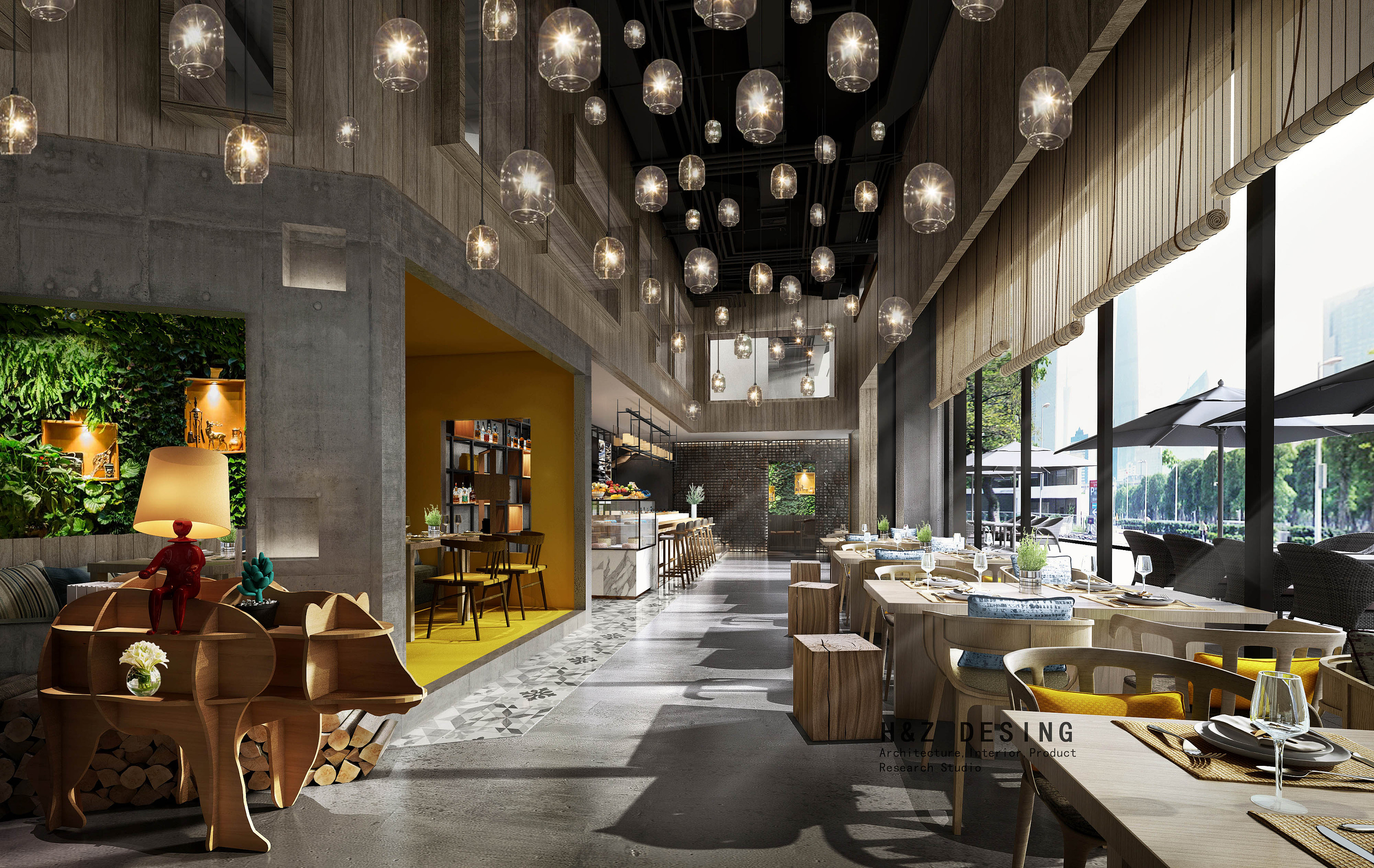 成都生态餐厅设计|新中式生态餐厅设计案例|空间|室内设计|创意主题餐厅装修 - 原创作品 - 站酷 (ZCOOL)
