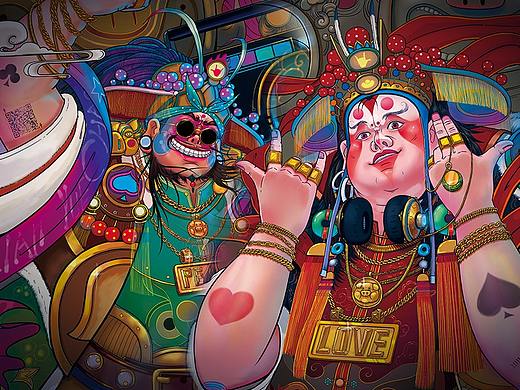福将-富贵门神-猪年  猪年祝大家富贵多多！