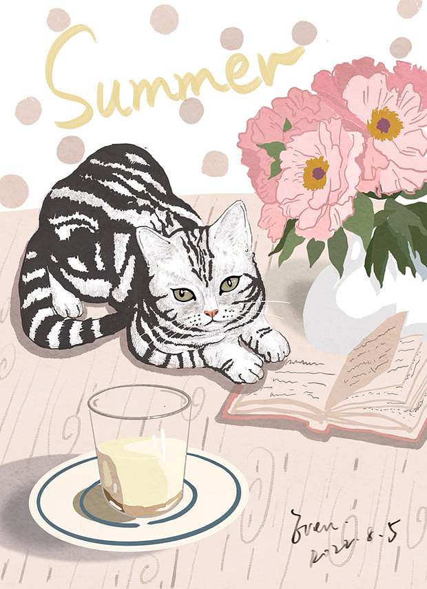 猫咪插画作品（图ZMzEzNzA2OTQ4） - 商业插画 - 站酷设计师瓜瓜两朵云原创素材 - 站酷ZCOOL