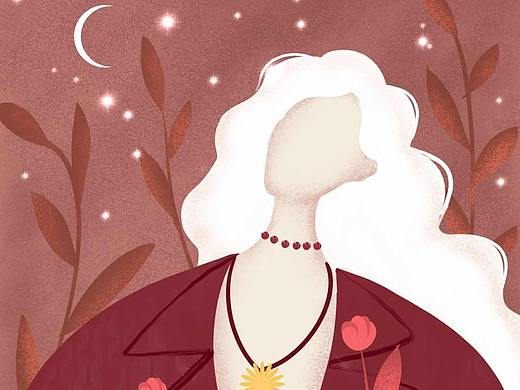 抽象系列可爱简约卡通女孩