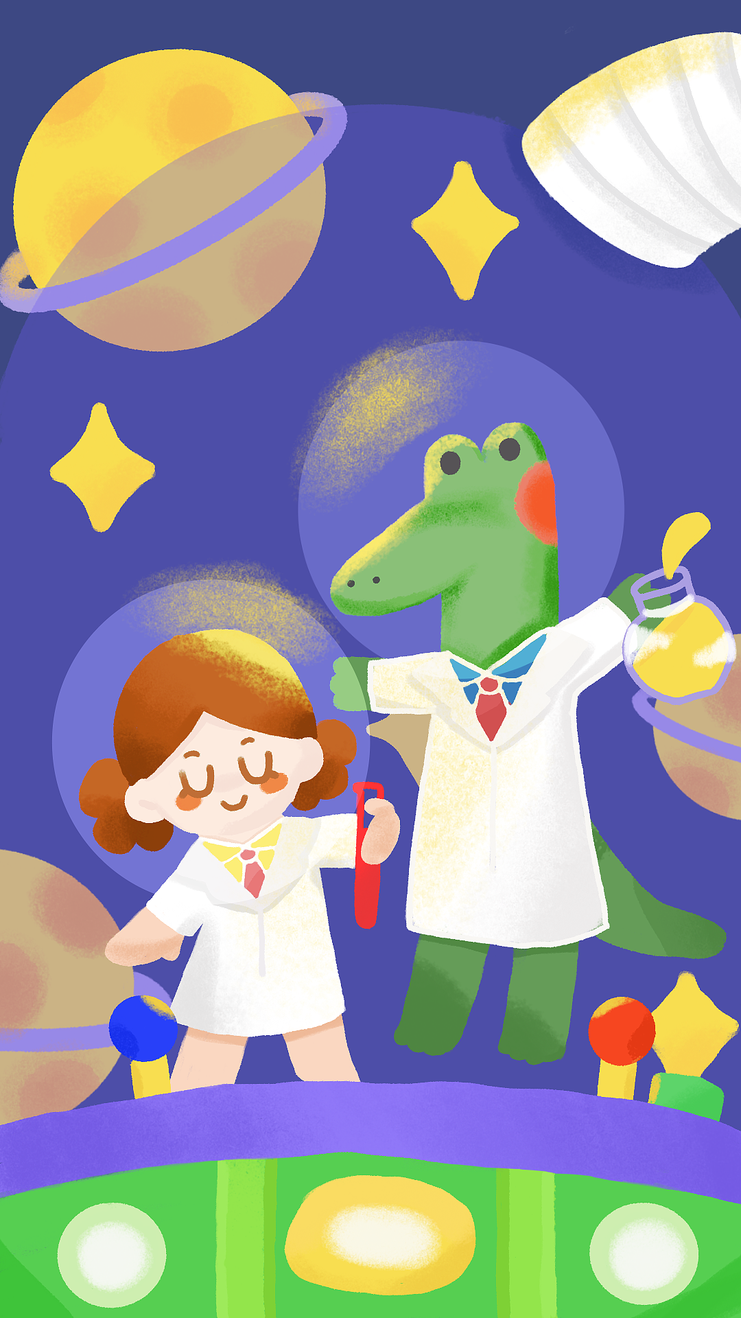 儿童插画|豆豆和小伙伴们